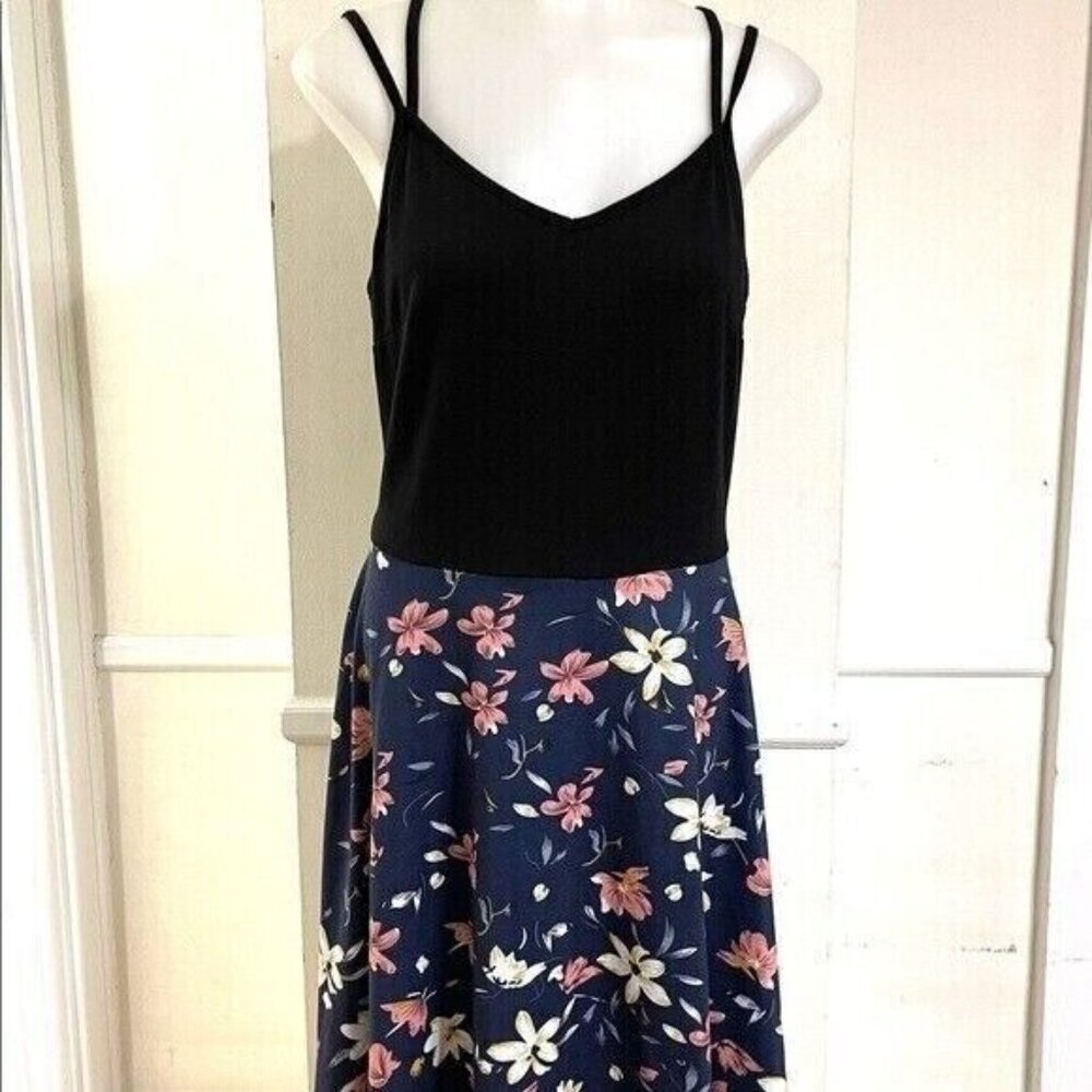 MOYABO. Dress double spaghetti strap black‎ color women size L